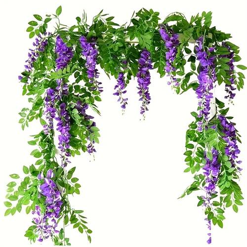 artificial wisteria vine strings length 180cm used for wedding and engagement realistic artificial wisteria flowers for home garden decoration