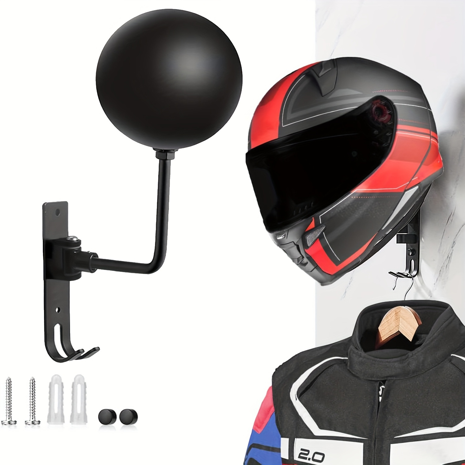 

Motorcycle Helmet - 180° Rotatable Metal For , & Helmets - Install, -saving Display Stand -