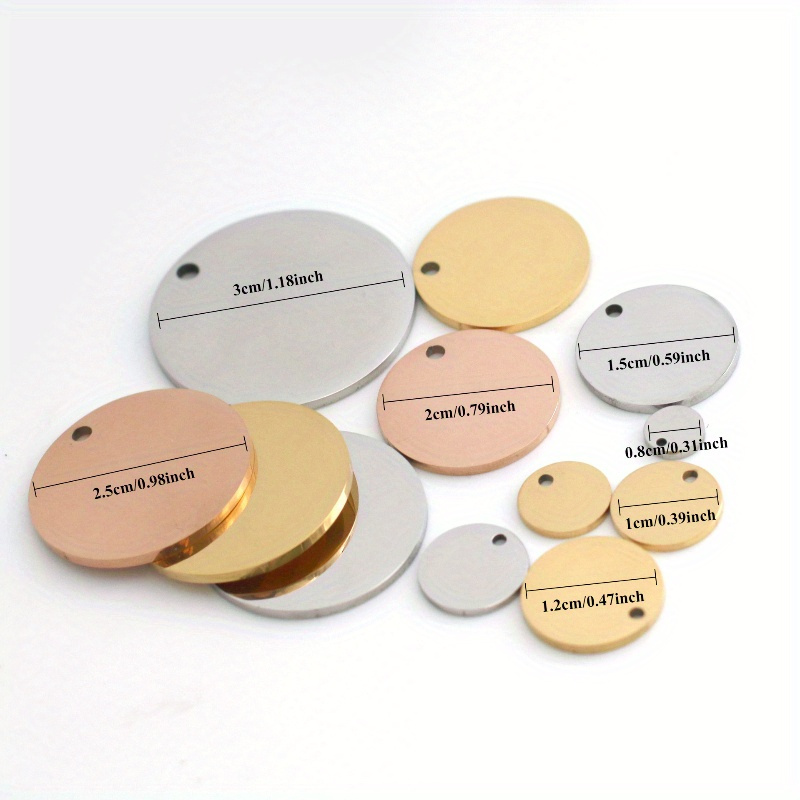 Custom Engraved Stainless Steel Dog Tag, Personalized Round ID
