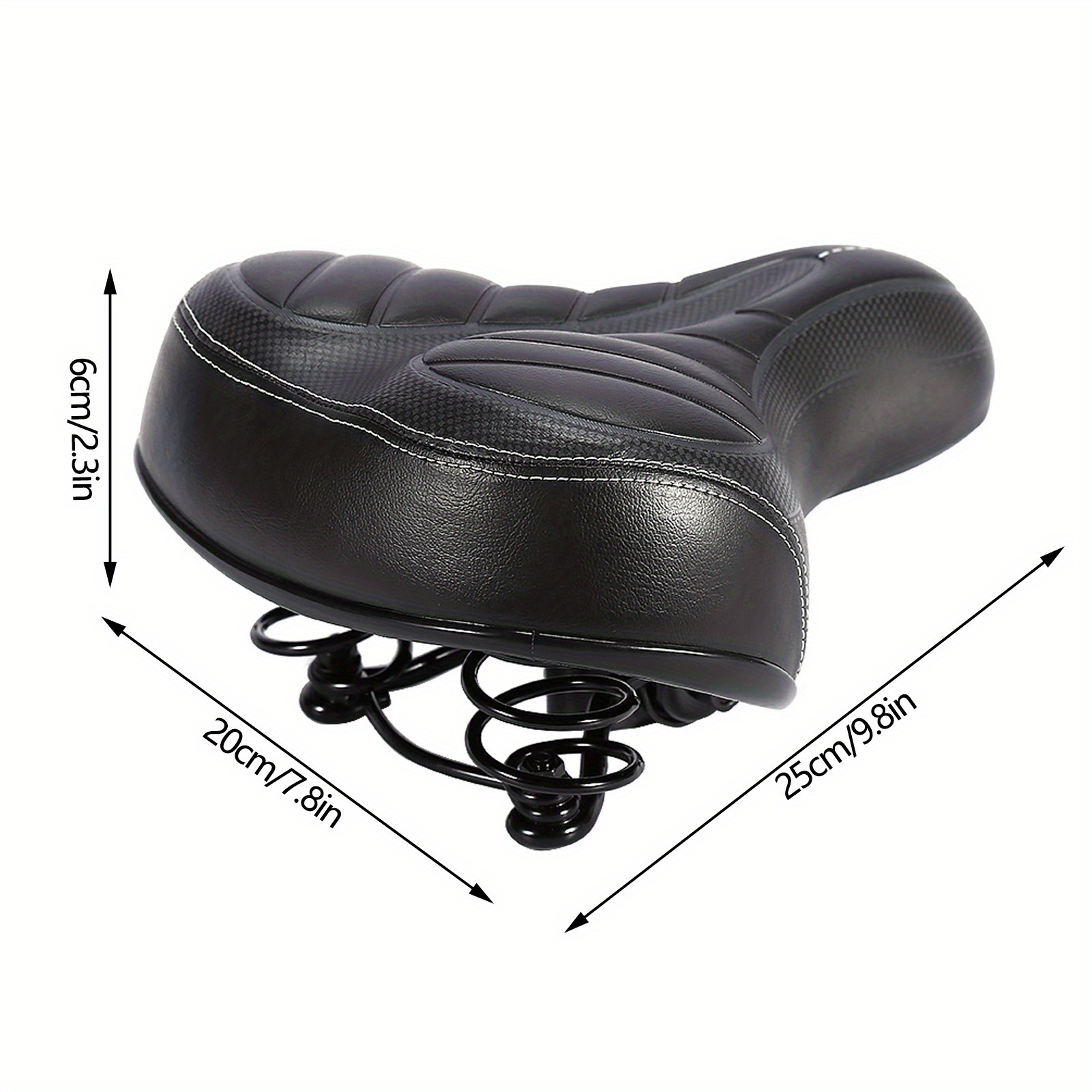 Selle de vélo Cruiser - VELO - VL8088 - Cuir marron + tissu pied-de