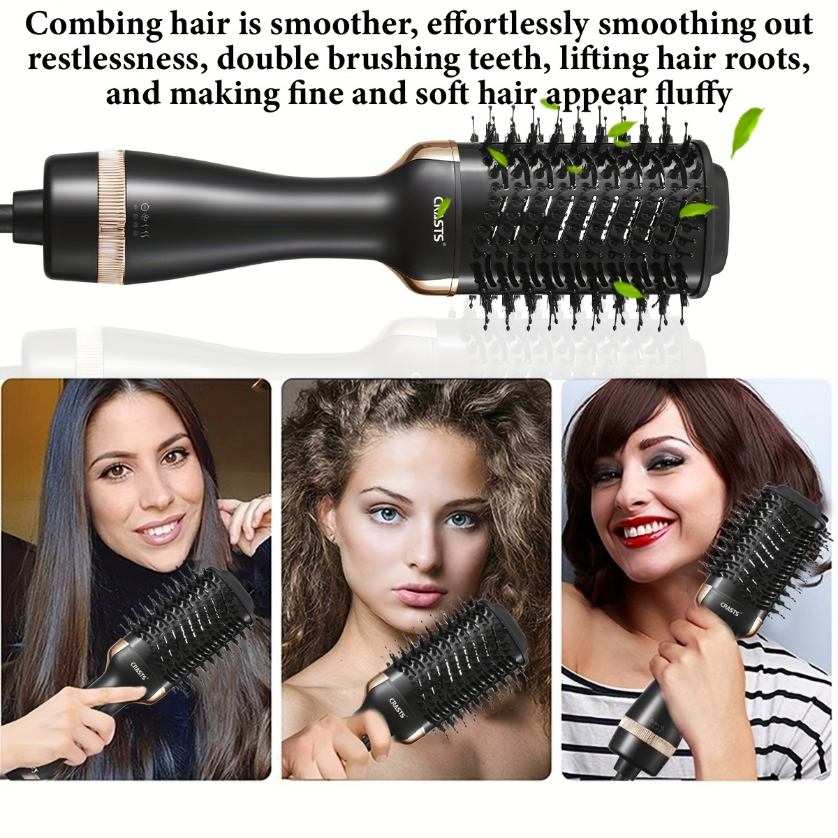 Flat Wrap Blow Dry With Flat Brush Yinggui Hot Air Brush Styling