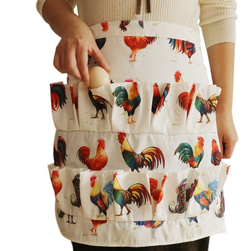 

Farm Apron With Egg Pockets - Polyester, Chicken & Duck Egg Harvesting, Kitchen & Garden Tasks - Design, Accessories