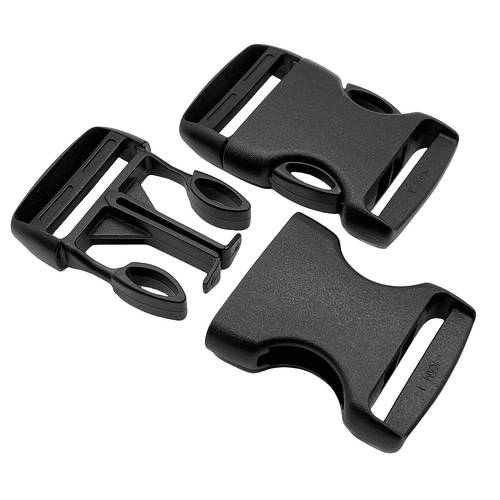 2 adet/paket 20-50mm plastik tekli ayarlanabilir yan açma tokaları sırt çantası askıları için toka siyah