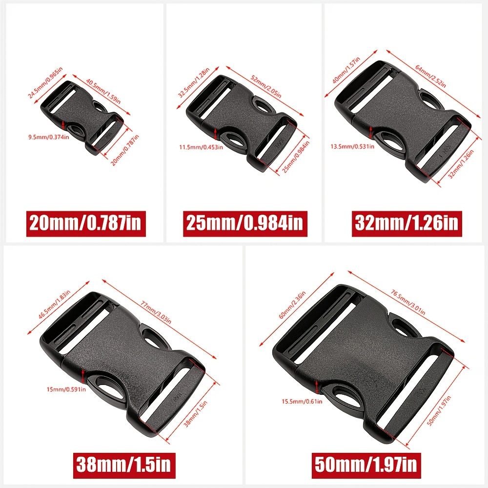 2pcs Adjustable Side Release Detach Buckles for Backpack Straps