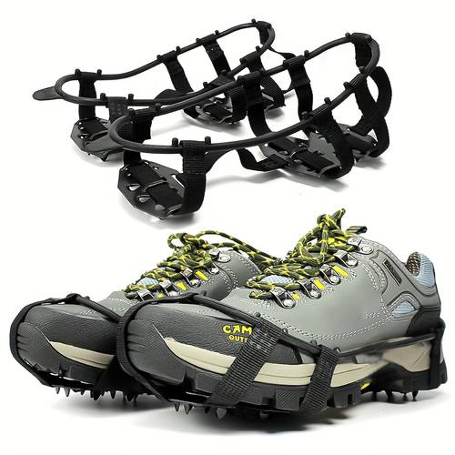 crampones antideslizantes de 24 puntas - pinzas para hielo y nieve con de acero, ideales para senderismo, escalada, , correr y caza