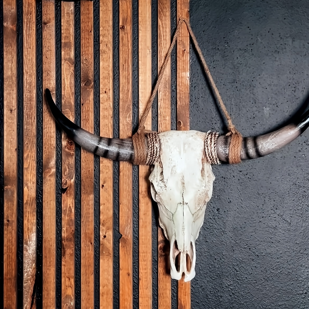 Bull Horn Skull Bull Head Rustiek Chique Muur Hangende Decoratie, Polyresin Hoorns Voor Wal Sculptuur Replica Ornamenten Beeldje-a 22x18x6cm (9x7x2inch