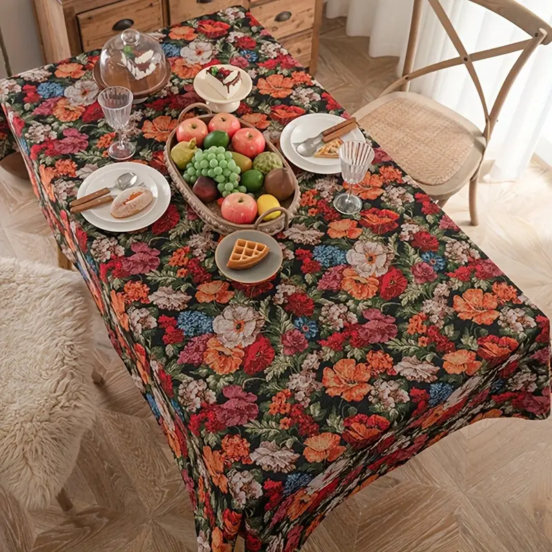 eine vintage amerikanische jacquard tischdecke