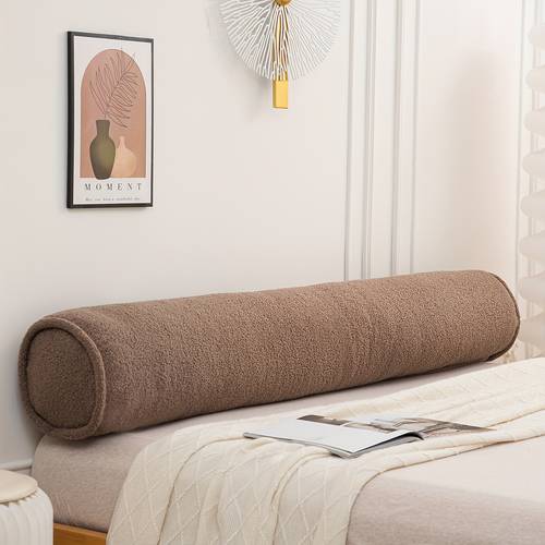 fluffy full body pillow teddy fleece pillow with removable cover for adult side sleeper