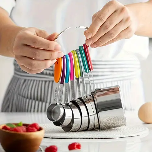 8pcs deluxe stainless steel measuring cups spoons for dry liquid ingredients essential baking tools kitchen gadgets for and professionals