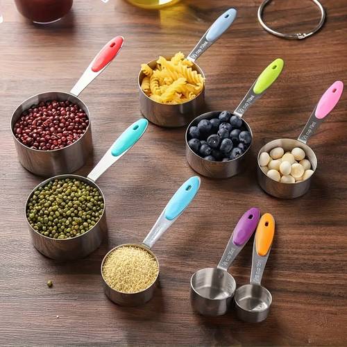 8pcs deluxe stainless steel measuring cups spoons for dry liquid ingredients essential baking tools kitchen gadgets for and professionals