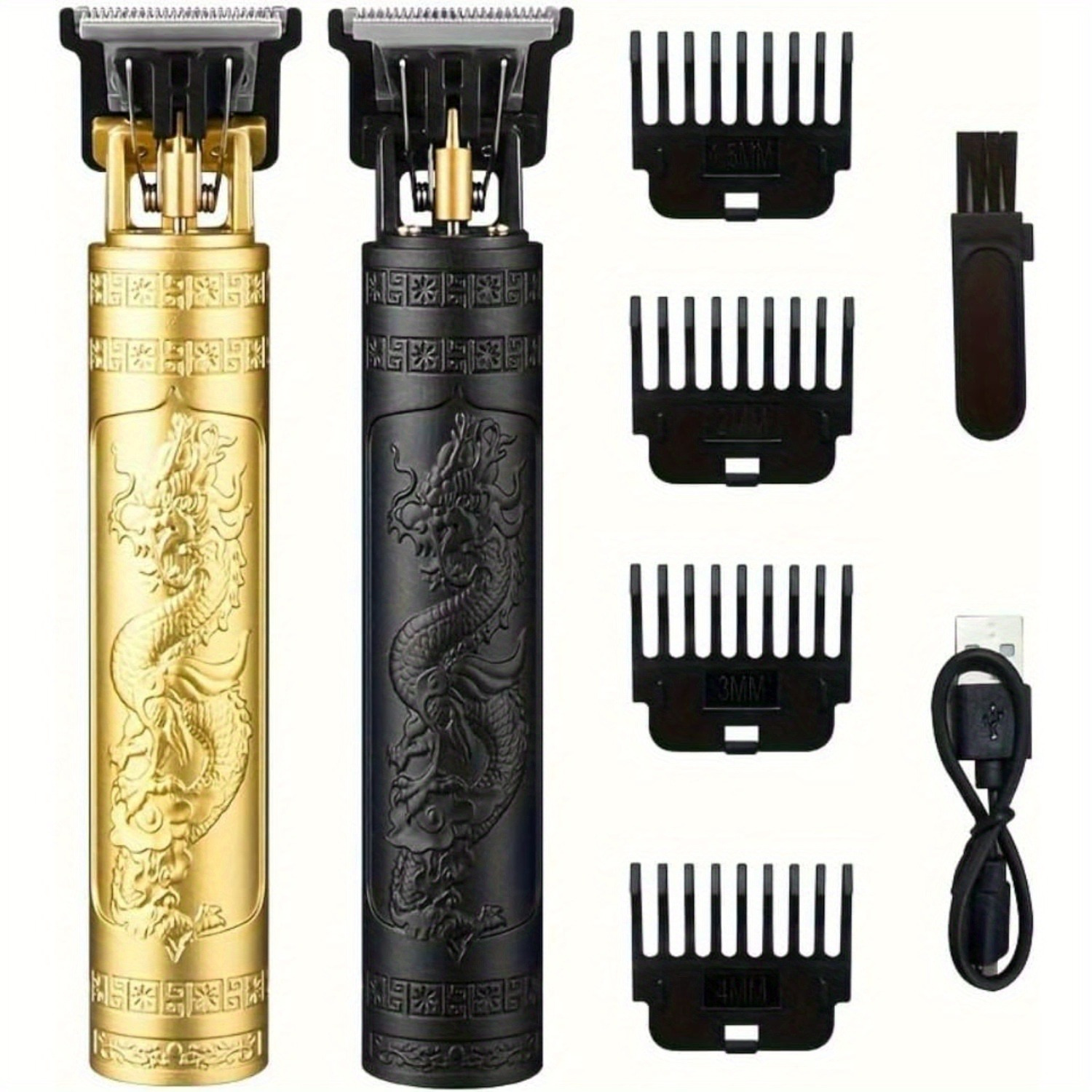 

Usb Rechargeable Kit: Professional Haircut & Beard Trimmer Set With Lithium Battery - Ideal For Facial Care