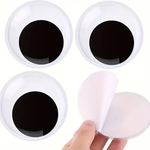 10pcs plastic googly eyes black white wiggle eyes with stick pupils for diy crafts costumes masks scrapbooking party decorations party favors slime making supplies no needed