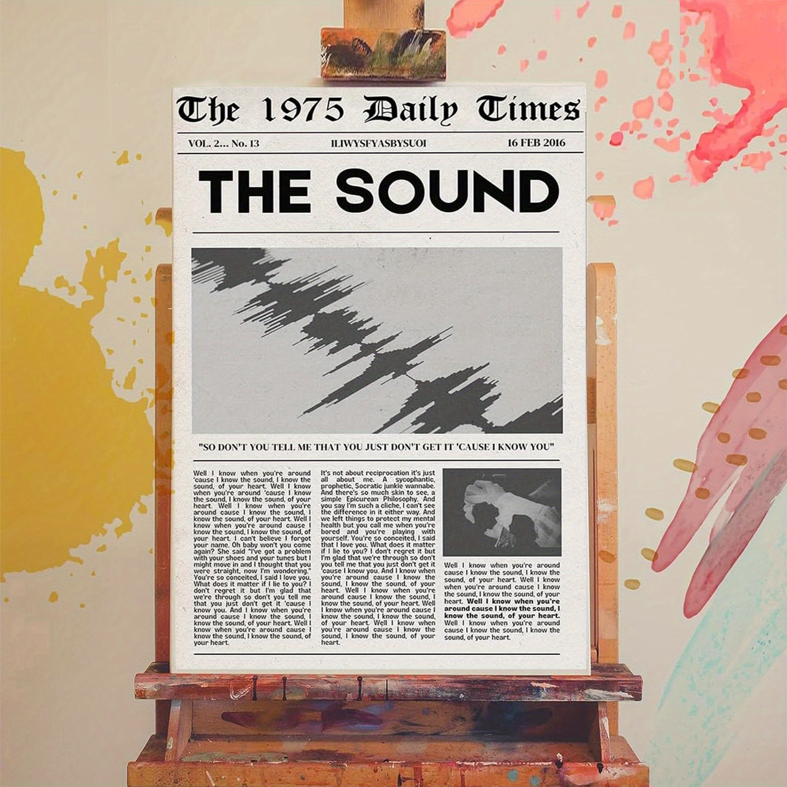 1개   1975   음악 포스터 - 레트로 록 가사 캔버스 프린트 벽 예술, 음악 애호가를 위한, 스튜디오 장식, 거실 액센트 - 액자 없음 12x18인치