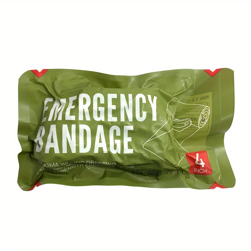 3pcs Elastic Emergency Bandage 10.16cm x 15.24cm, for Home, Outdoor Camping & Hiking