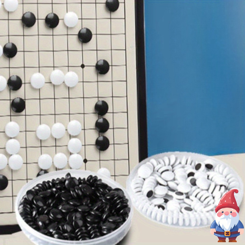 

Premium Chinese Go Set With Folding Board - & White Pieces, Collectible Game For Christmas And Thanksgiving