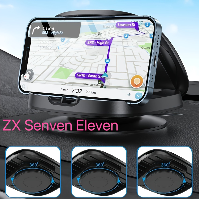 1 Stable Dashboard Car Phone Holder Version 360-Degree Rotating Anti-Slip Pad Suitable for All Phones, , Driving Essentials, Secure Clamp, , Flexible Material, Sturdy Construction, Adjustable Holder, Phone Stand, Car Owners, Drivers