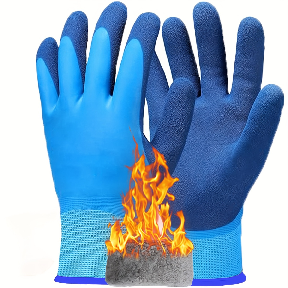 

Winter Work Gloves - Waterproof, With Thermal Fleece Lining For & - Outdoor Activities, Snow Shoveling & Ice Fishing