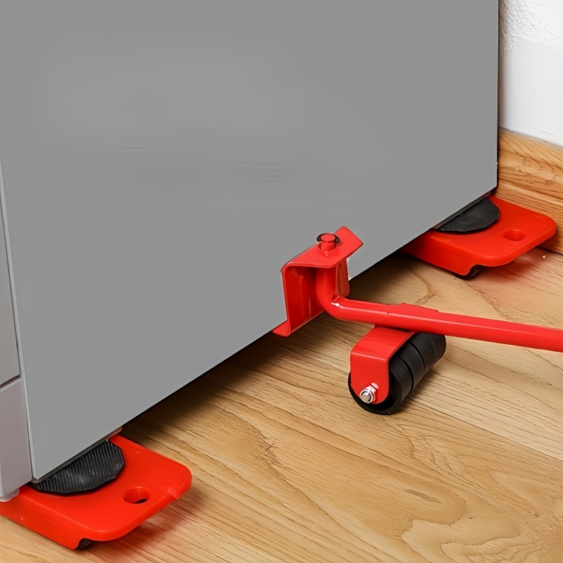 

Heavy-duty Lifting & Moving Tool Set With Swivel Wheels - Red, Non-electrified, Metal & Plastic Construction, Ideal For Home, Office, Hotel, And Shopping Mall Use