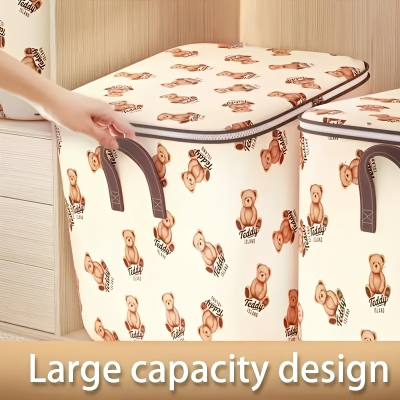 

Sac de Rangement Pliable en Tissu pour Vêtements, Couvertures et Jouets, Rangement Sous-Lit