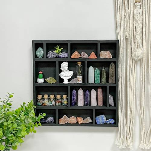 1pc black wooden display box display stand vintage style home decor decoration gift