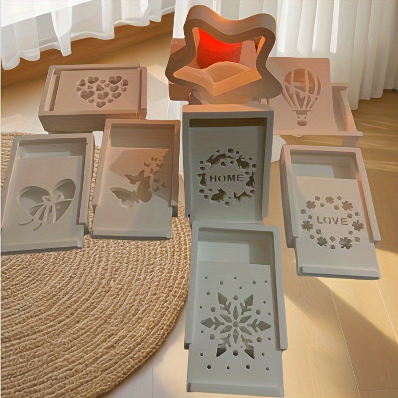 

Diy Resin Gift Box Silicone Mold Drop Glue Mold Home Decoration Lcandle Mold