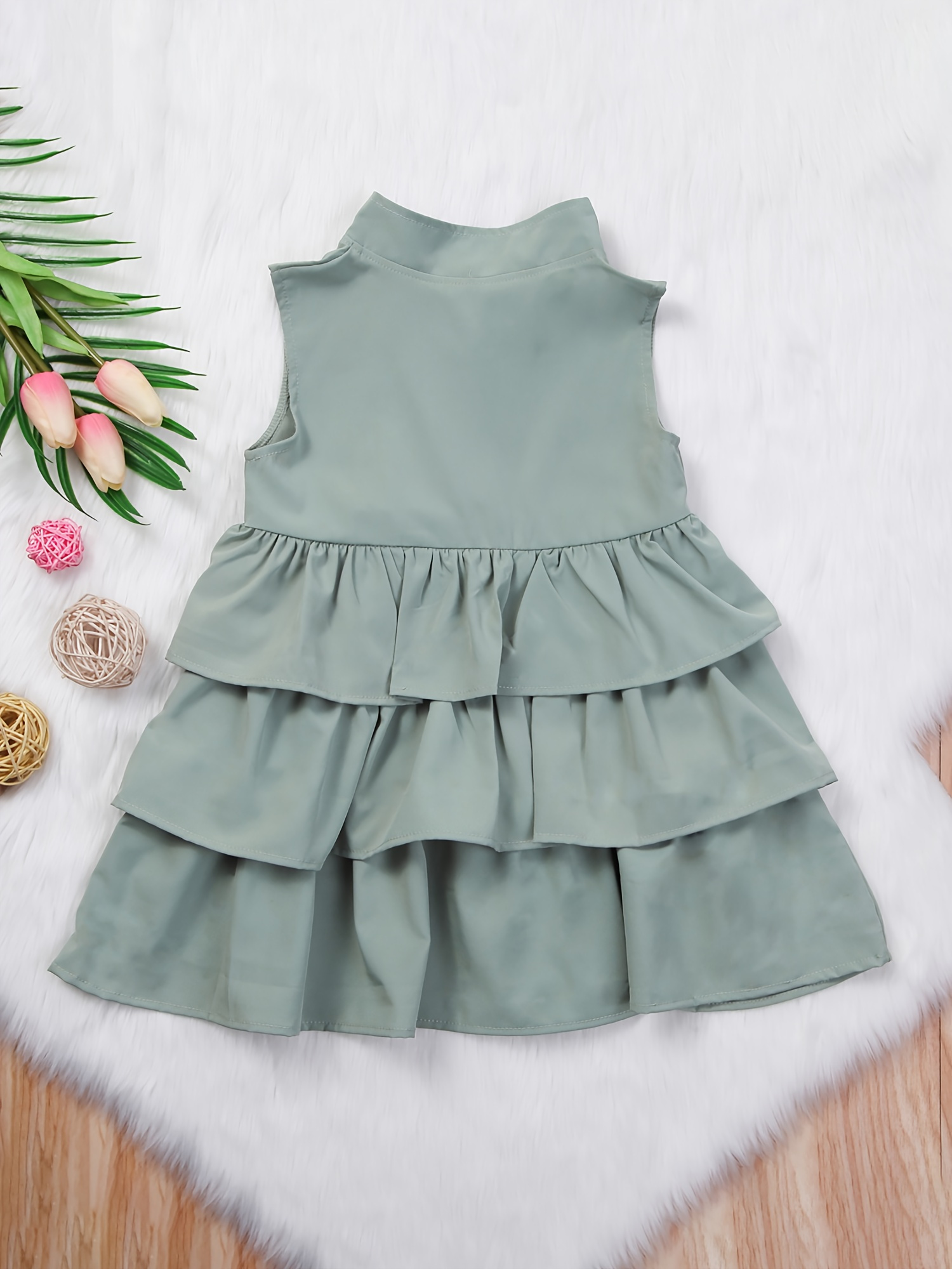 sage green dress for girls Long Satin Gown for Girls – Junior Bridesmaid or Graduation High-Low Dress