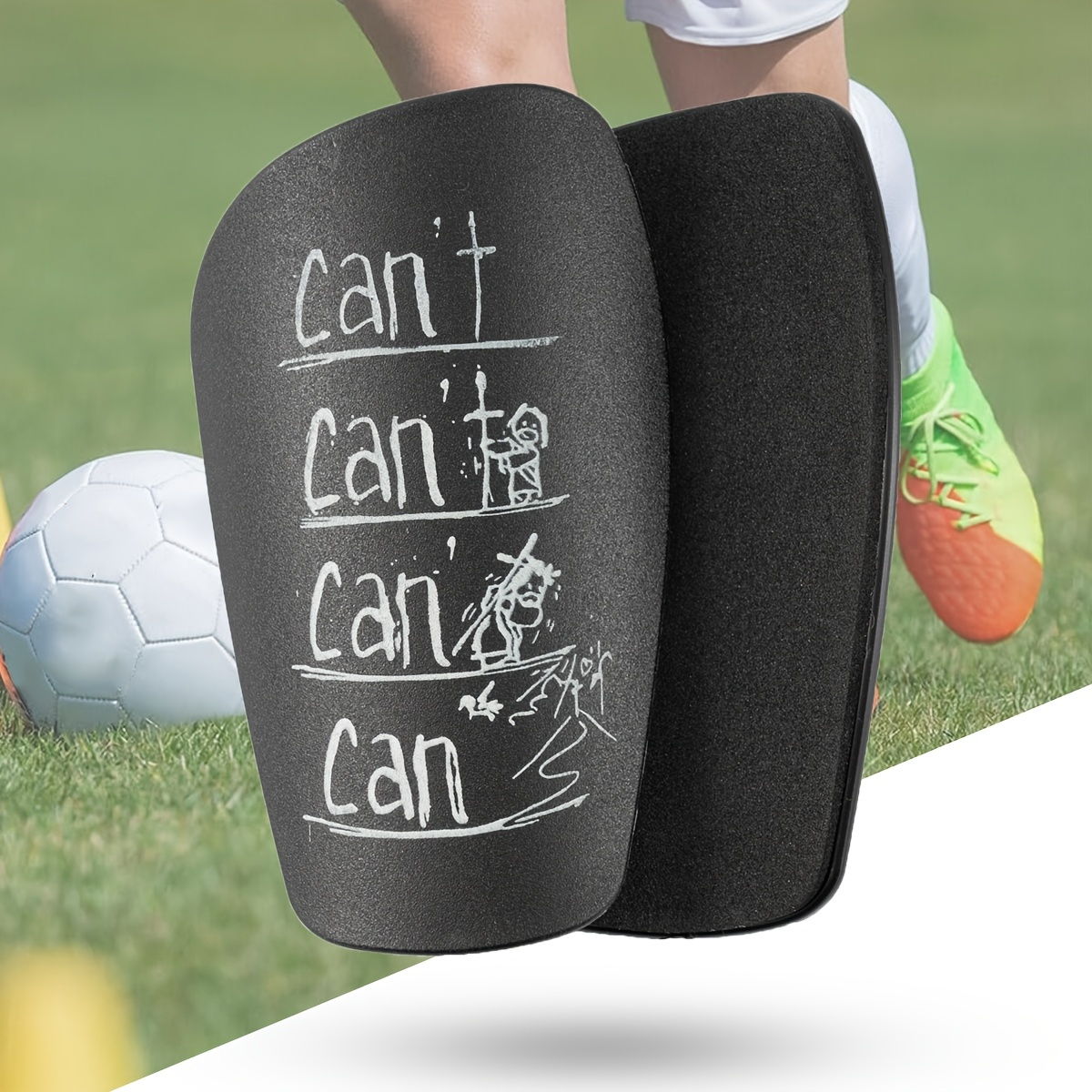 Ultra Lightweight Soccer Shin Guards - Imitation Carbon Fibre Leg Protection For Football & Sports