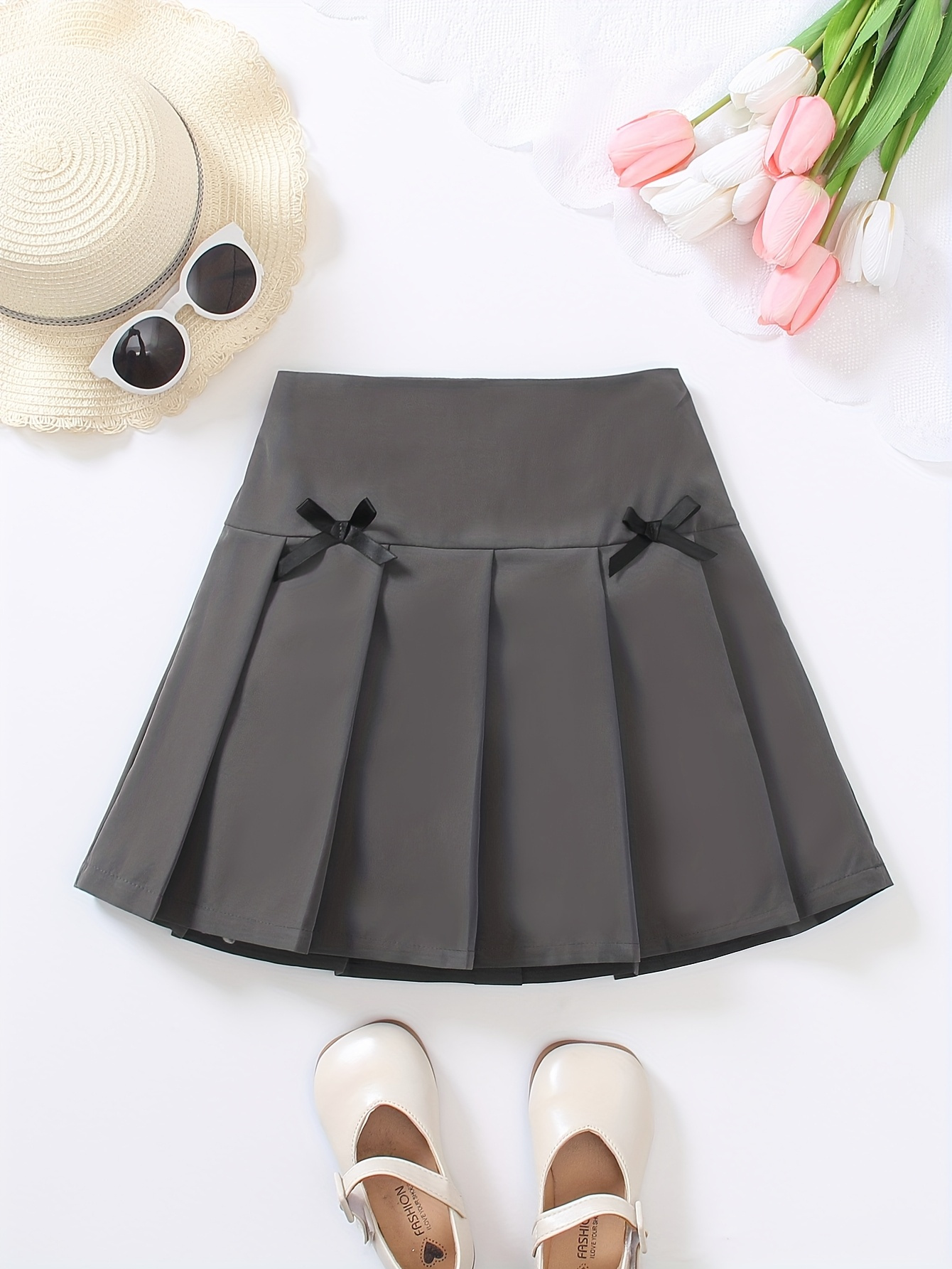 スカート melt the lady back pleats skirt gray Girl Next Door Pleated Skirt – Pellucid