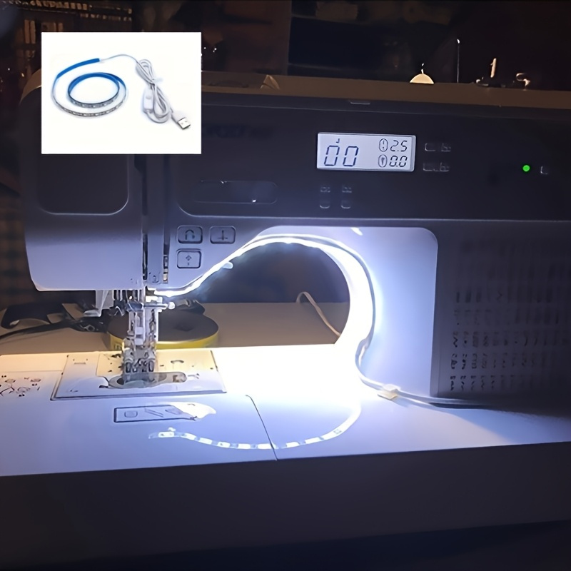 Flexible LED Sewing Machine Light Strip, 30.0cm/50.01cm, USB Powered, Bright White Light, Adjustable Cable for All Sewing Machines, Easy Installation, Enhanced Visibility for Precise Sewing Tasks, Sewing Machine Accessories