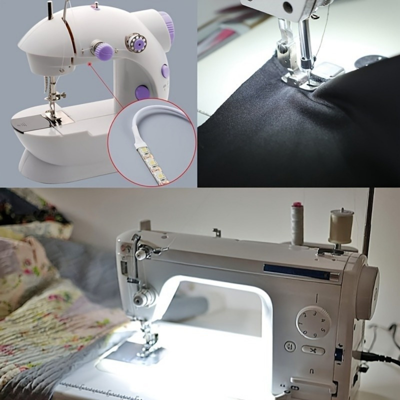 Flexible LED Sewing Machine Light Strip, 30.0cm/50.01cm, USB Powered, Bright White Light, Adjustable Cable for All Sewing Machines, Easy Installation, Enhanced Visibility for Precise Sewing Tasks, Sewing Machine Accessories
