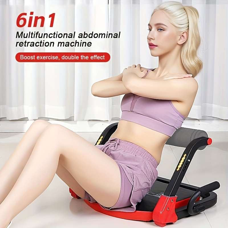 Multifunctional Abdominal Trainer, 6-in-1 Body Shaping Machine, 21 Exercise Functions, Home Use Abdominal Muscle Training and Abdominal Fat Reduction Fitness Equipment, Abdominal Toning and Waist Slimming Exercise for Men and Women