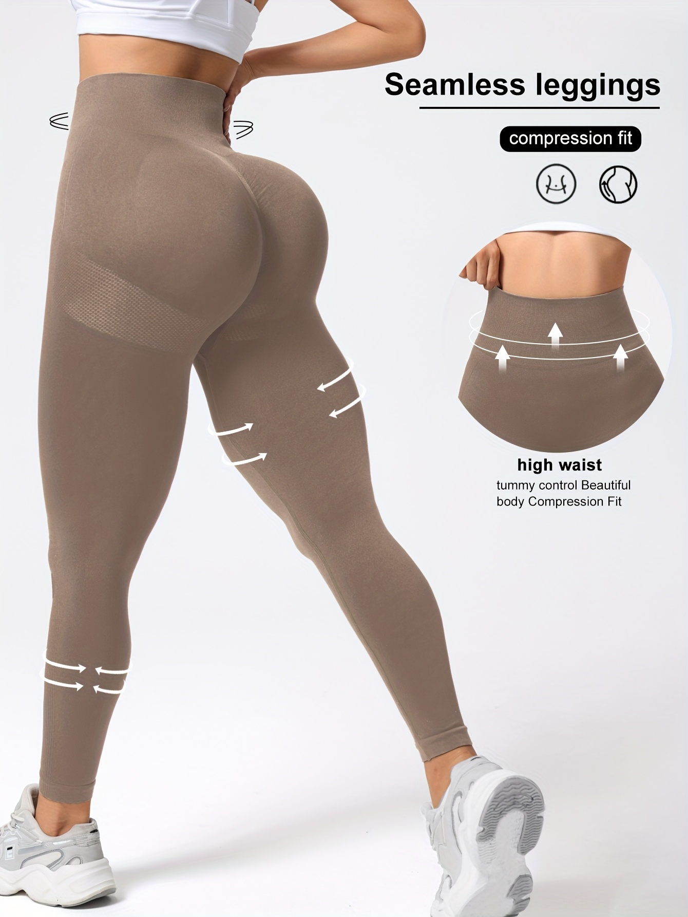 Yoga Leggins Mujer Deporte Amazon Leggings Compresión Sin Costuras