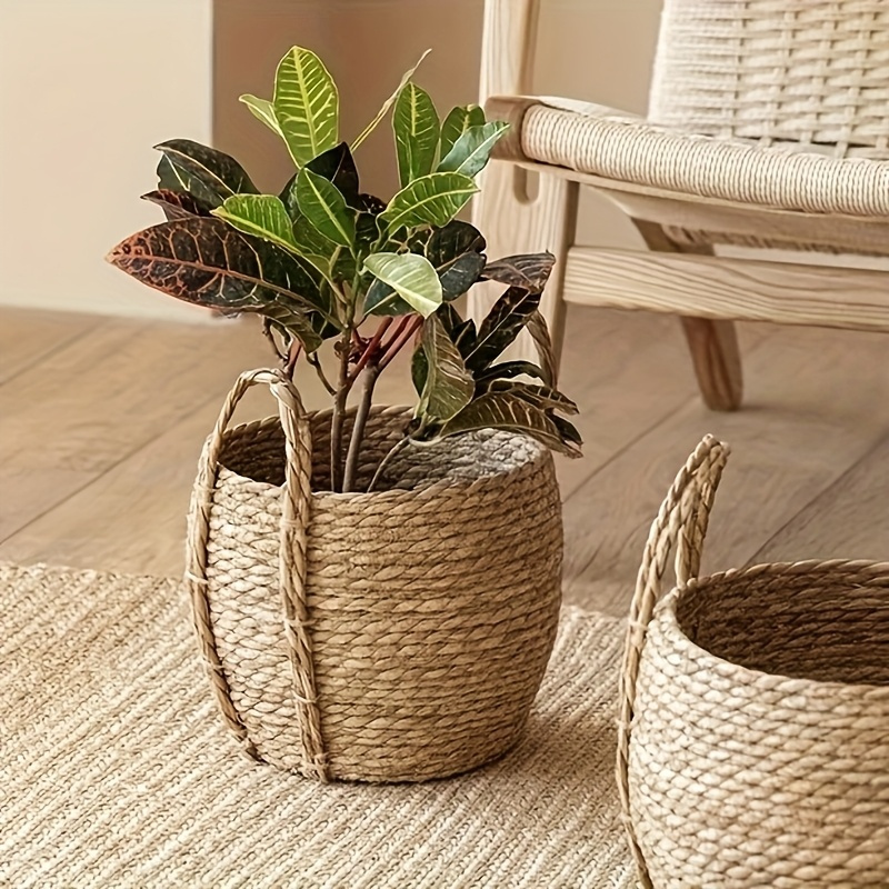 CESTINI PER PIANTE Cesto Fioriera Intrecciato Copertura Del Vaso Di Verdi EUR 13,66 - PicClick FR