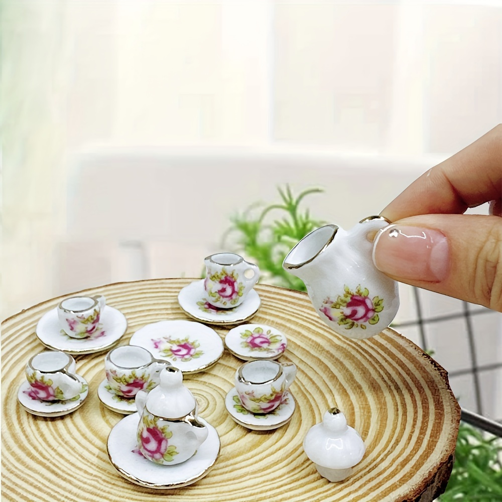 Miniature Maison De Poupée 1:12 – Service De Table En Porcelaine – 40 Pièces – Neuf – Chine
