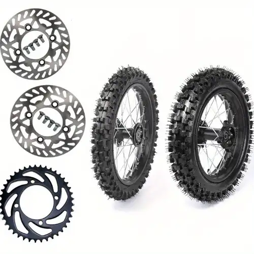 ICONSPORTSS 12 Rear Wheel 80/100-12 Tire Rim With Hydraulic Brake Assembly for Dirt ICONSPORTSS 12 Rear Wheel 80/100-12 Tire Rim With Hydraulic Brake Assembly for Dirt