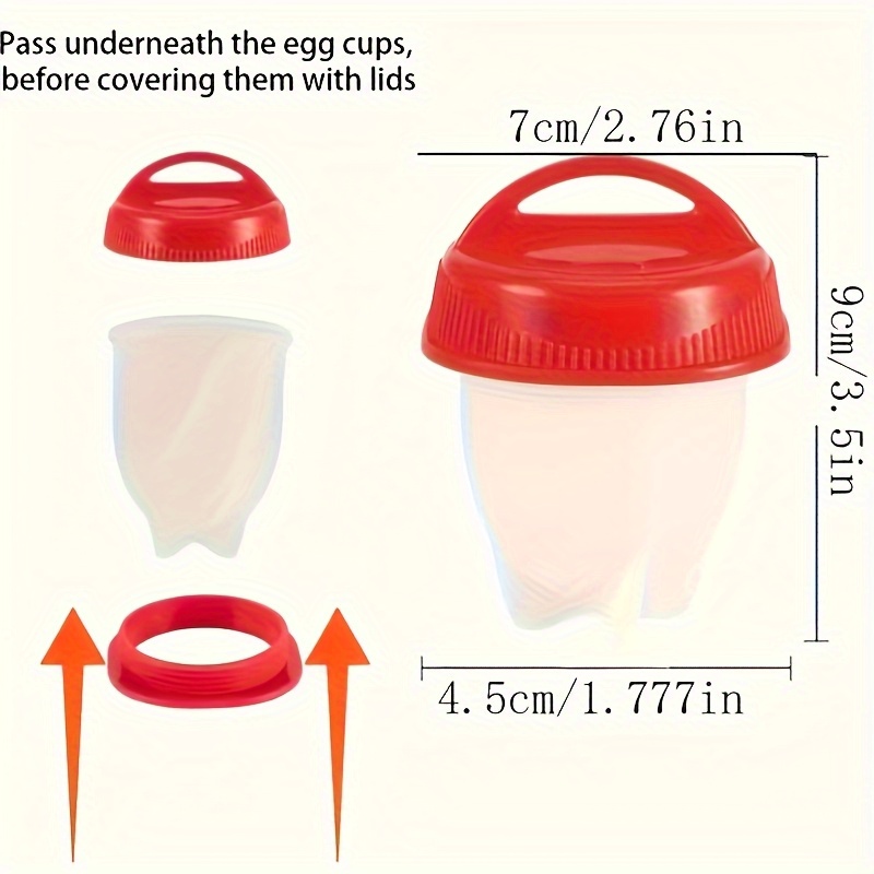 6/9 Silicone Egg Cookers: Non-Stick, Heat Resistant Boiling Cups - Easy to Use and Steam Kitchen Gadgets, Perfectly Hardened for Soft or Medium/Hardness 4 6/9 Silicone Egg Cookers: Non-Stick, Heat Resistant Boiling Cups - Easy to Use and Steam Kitchen Gadgets, Perfectly Hardened for Soft or Medium/Hardness - Image 4