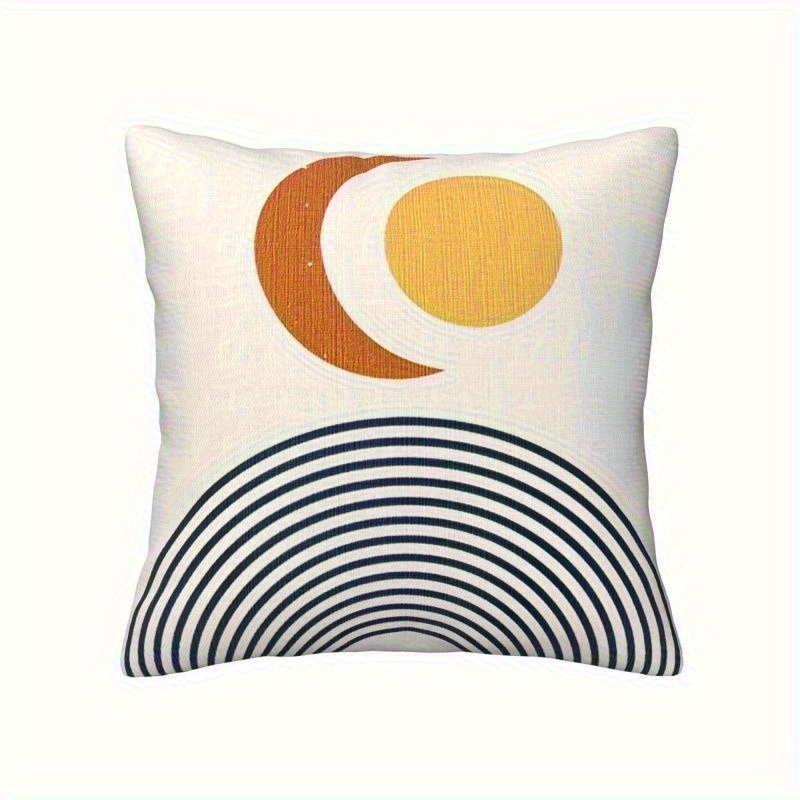 4pcs retro geometric throw pillow covers double sided printed soft plush pillowcases with zipper closure machine washable multiple sizes for living room bedroom sofa decor bedroom accents vintage style durable material decorative pillows   lovers 2d flat Product details 7