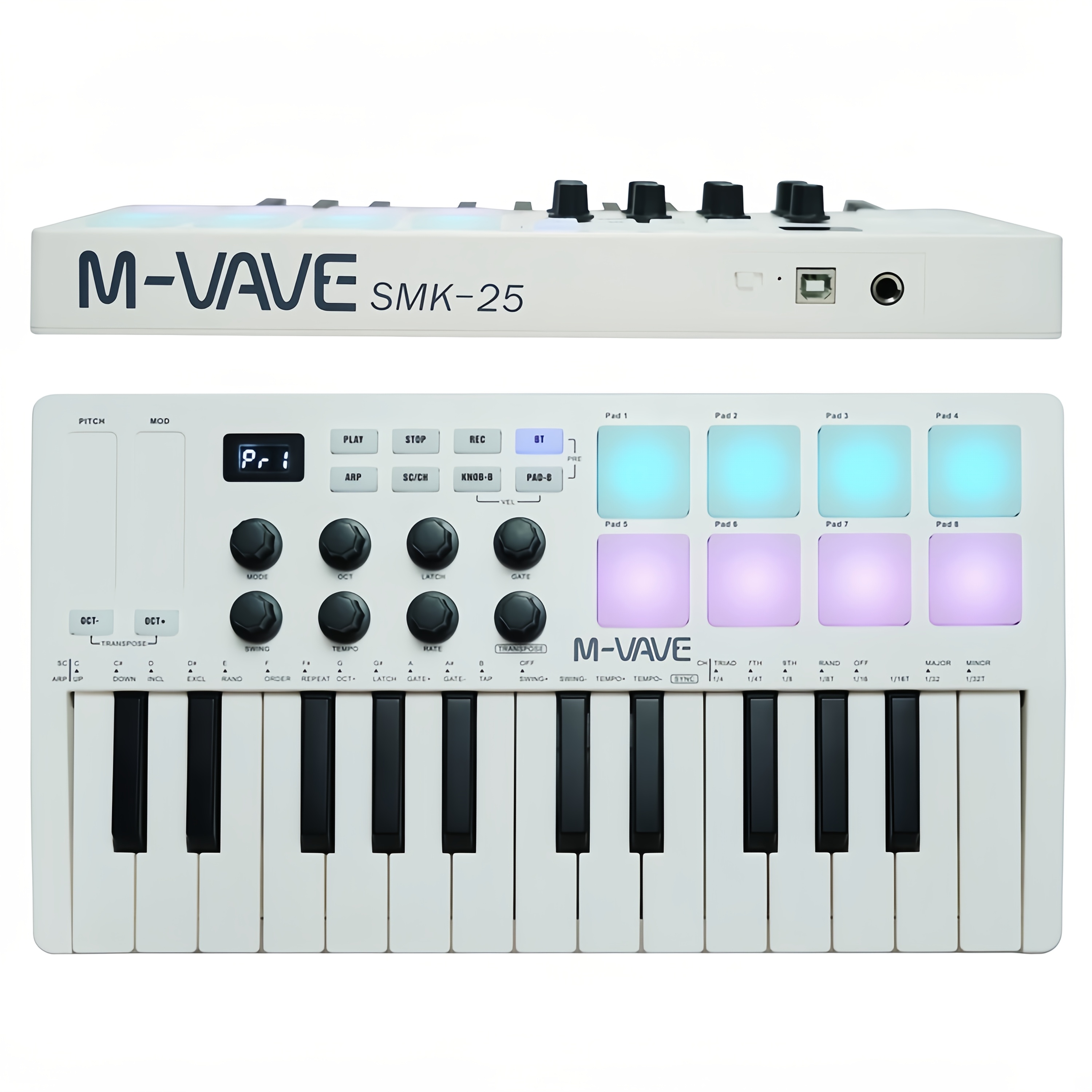 smk 25 midi keyboard 25 key drum pad knob wireless wireless - Temu