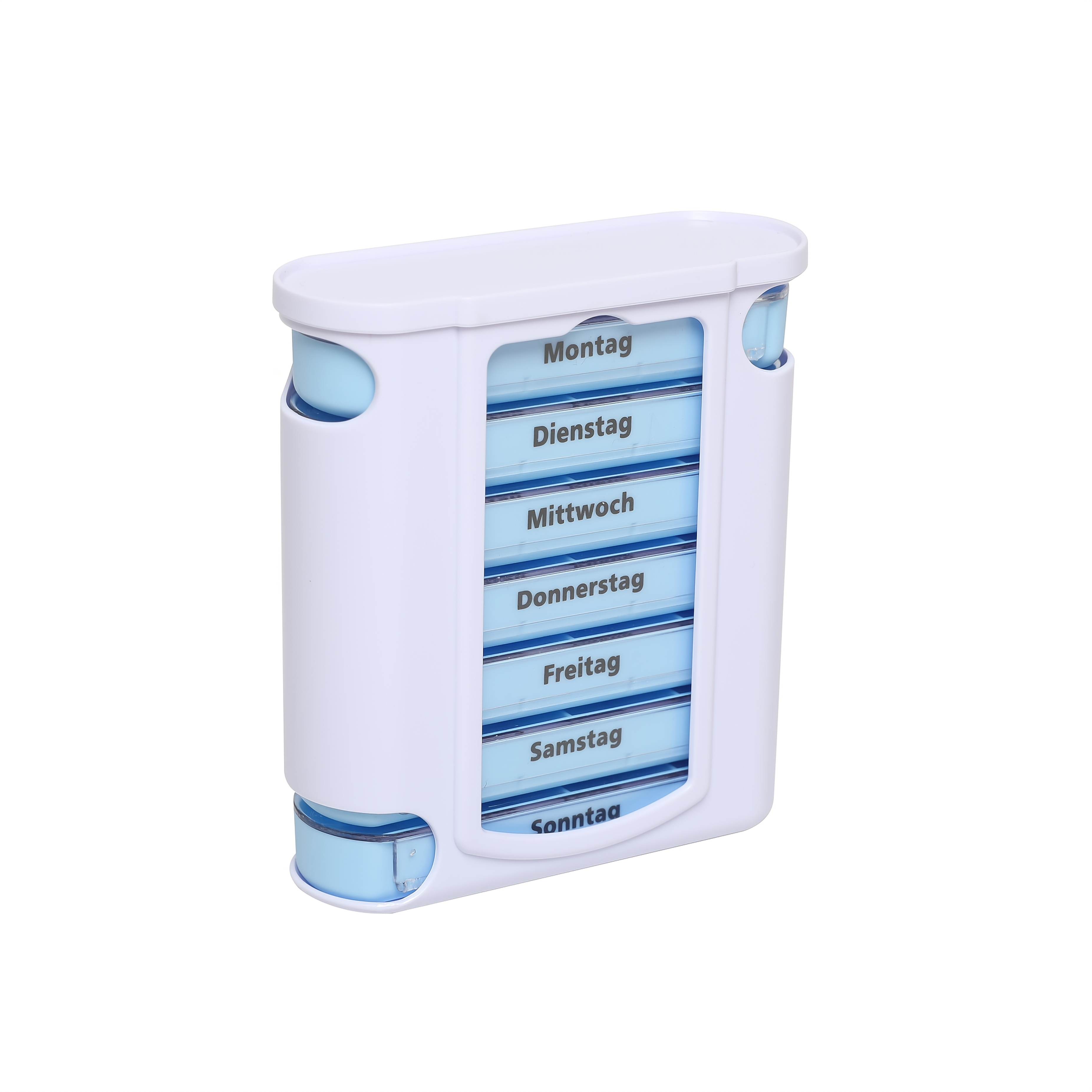 Image of Stackable Daily Pill Organizer - (4 Times A Day) Weekly Medication Reminder - Premium Weekly Pill Box With 7 Individual Stacking Containers, A Daily Vitamin Pill Organizer