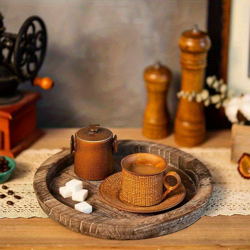 Plateau rond en bois pour uits, 1 pièce, plateau... - Grandado