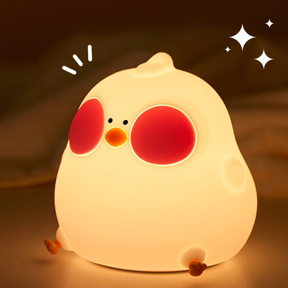 TEMU Lampe de Nuit Mignonne - Lampe LED Rechargeable USB avec Minuterie, Design à Activée et Dimmable Changeant de Couleur, Douce pour Chambre