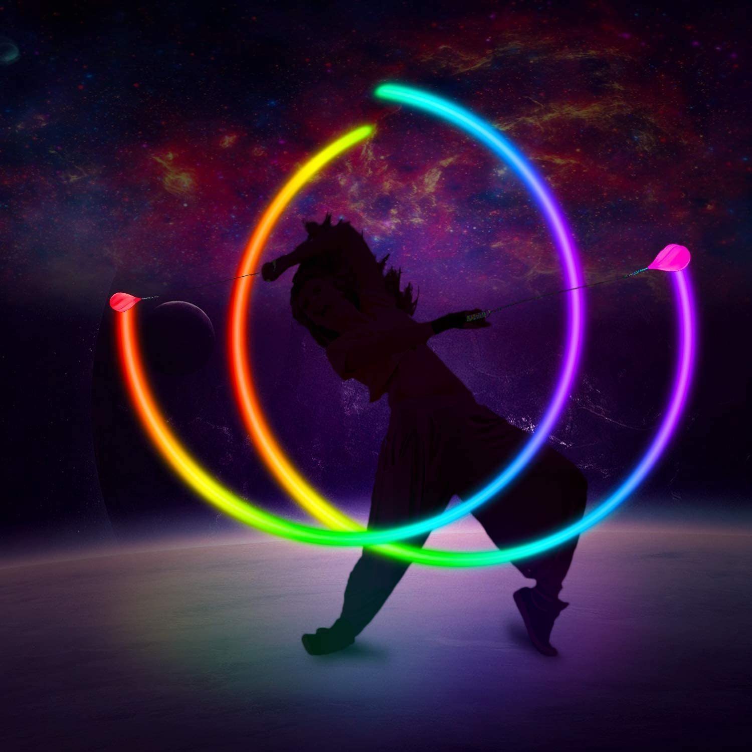 LED Light Up Juggling Ball Multicolor Flashing Glow Soft Plastic Poi Ball