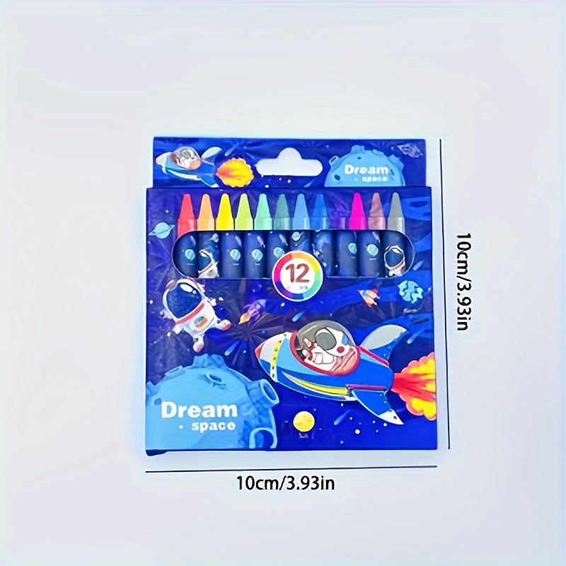12-pack Non-toxic Washable Crayons - Bright Colors, Suitable For Children' And Crafts, Ideal Halloween And Christmas Gifts