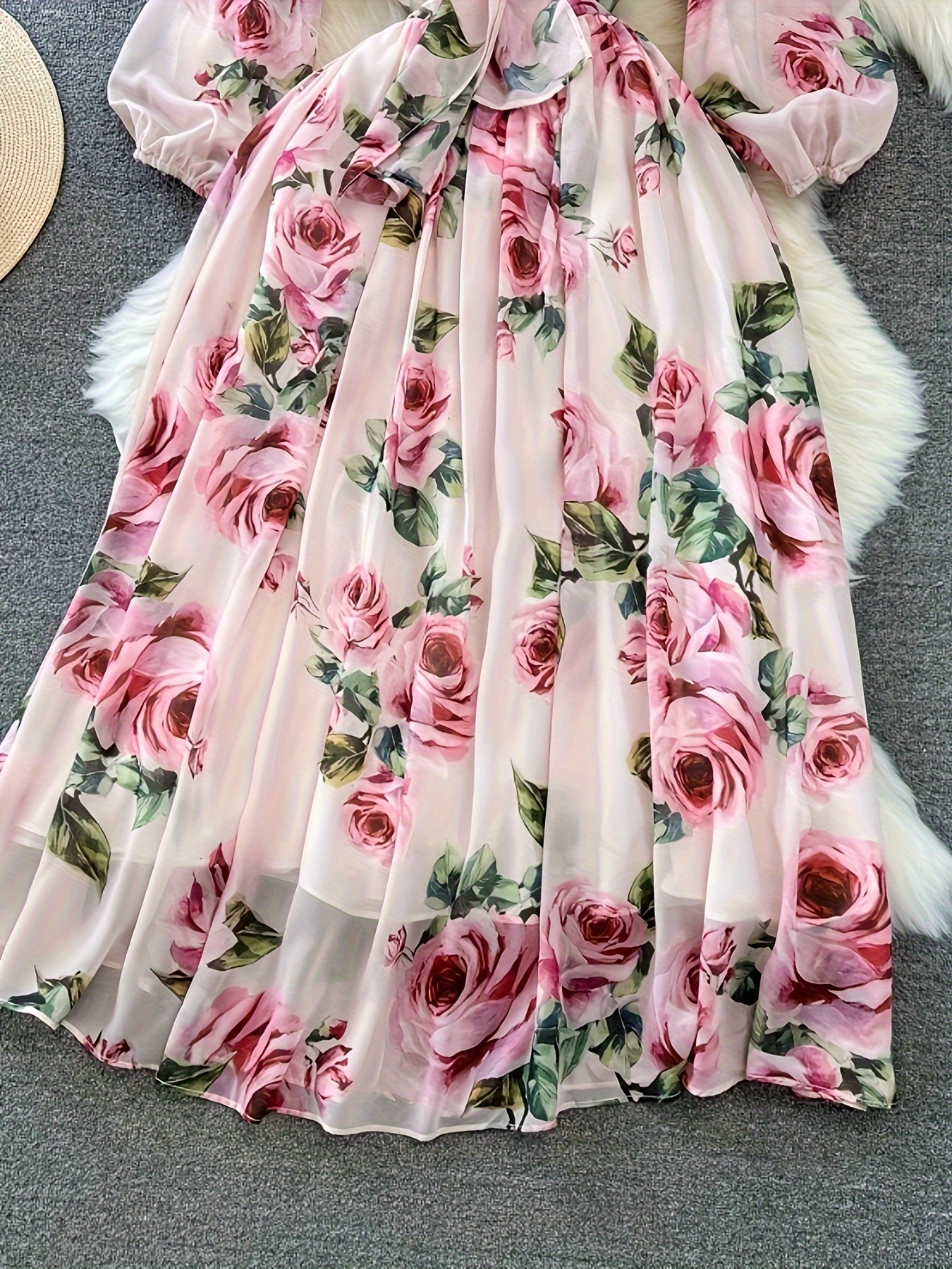 sachin and babi light blue dress Floral Printed Chiffon Draped Dress  Lela Rose