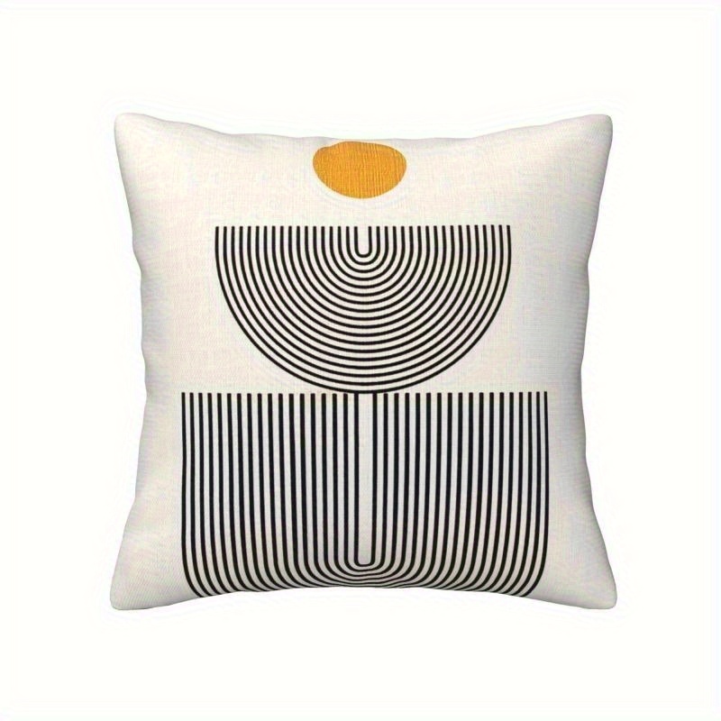 4pcs retro geometric throw pillow covers double sided printed soft plush pillowcases with zipper closure machine washable multiple sizes for living room bedroom sofa decor bedroom accents vintage style durable material decorative pillows   lovers 2d flat Product details 5