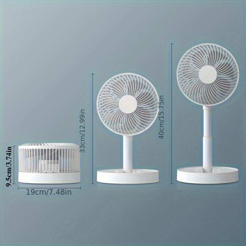1pc Compact USB Desktop Fan, a Three-In-One Multifunctional Folding Fan - Silent Rechargeable Round Mini Fan with Touch Control, Powered by a Lithium Battery, Suitable for Air Circulation in Homes, Offices, Kitchens, Camping