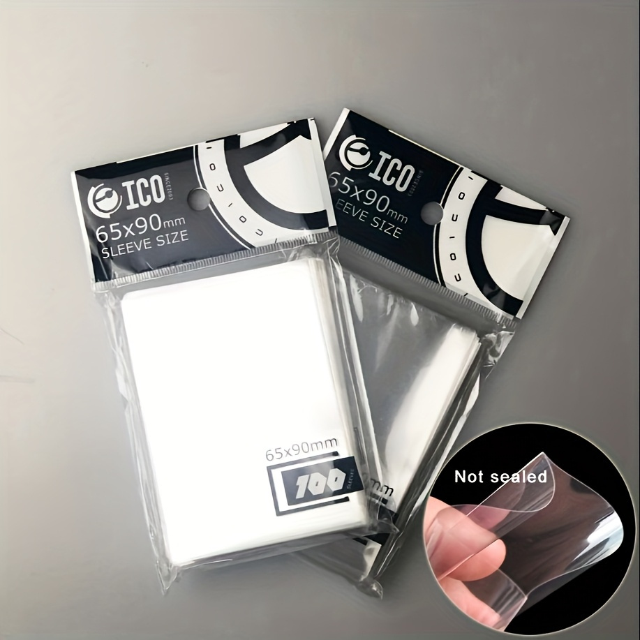 ico card sleeves Sleeve Kings 55 x Premium Standard European (59 x 92mm) Featuring a luxurious leather ICO Sleeves: Standard - Transparente