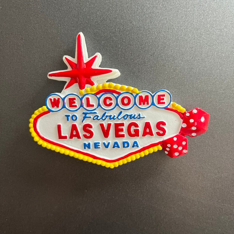 Las Vegas USA 3D Réfrigérateur Aimant Souvenirs Résine Magnétique Décoration De Cuisine À La Maison, Las Vegas Magnet Collection Cadeau