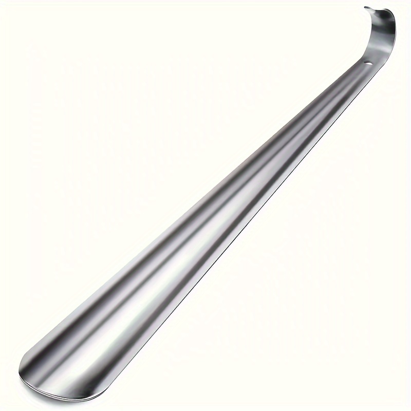 1pc long handled metal shoe horn for men and women   assistant with 11 8 length   and smooth sliding action   boots shoes and sneakers