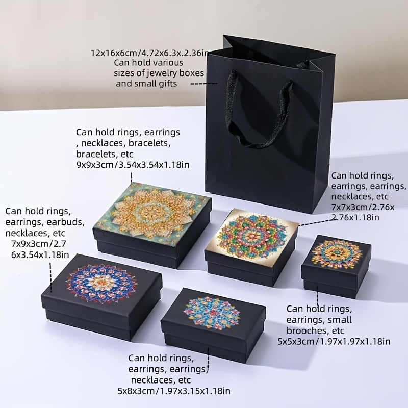 5pcs DIY Diamond Painting Crystal Rhinestone Bead Gift Box Set